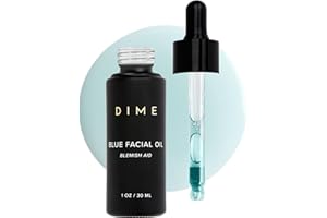 DIME Beauty Blue Facial Oil, 1 oz / 30 mL - Blemish Spot Treatment with Blue Tansy, Black Cumin Seed, Rosehip, and Grapeseed Oils