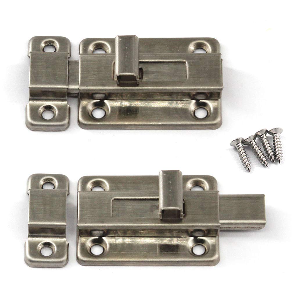 Stainless Steel Door Latch Door Bolt for Home Yard,Window,Cabinet,Door (Pack of 6)
