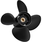 JSPROP 13 x 17 Aluminum Boat Outboard Propeller for BRP Johnson Evinrude OMC Stern Drive 40-140HP, 13 Spline Tooth, RH, 4 Blades, fit Evinrude 50 60 65 70 75 85 88 90 100 110 112 115 120 125 130 135HP