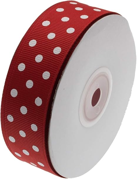 Amazon Com Atribbons 25 Yards 1 Inch Wide Dot Printed Grosgrain