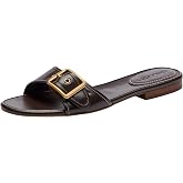 Coach Women's Margot Leather Flat Sandals