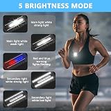Adiwo Clip on Flashlight Running Light 150 Lumens 5 Modes Rechargeable view 5