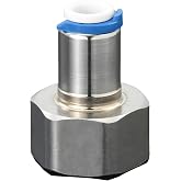 VistaraEonova 1/2" Female to 1/4" Quick Connect Stainless Steel RO Adapter | Push-to-connect quick fitting, compatible with RO water purifiers, durable replacement connector for filtration systems