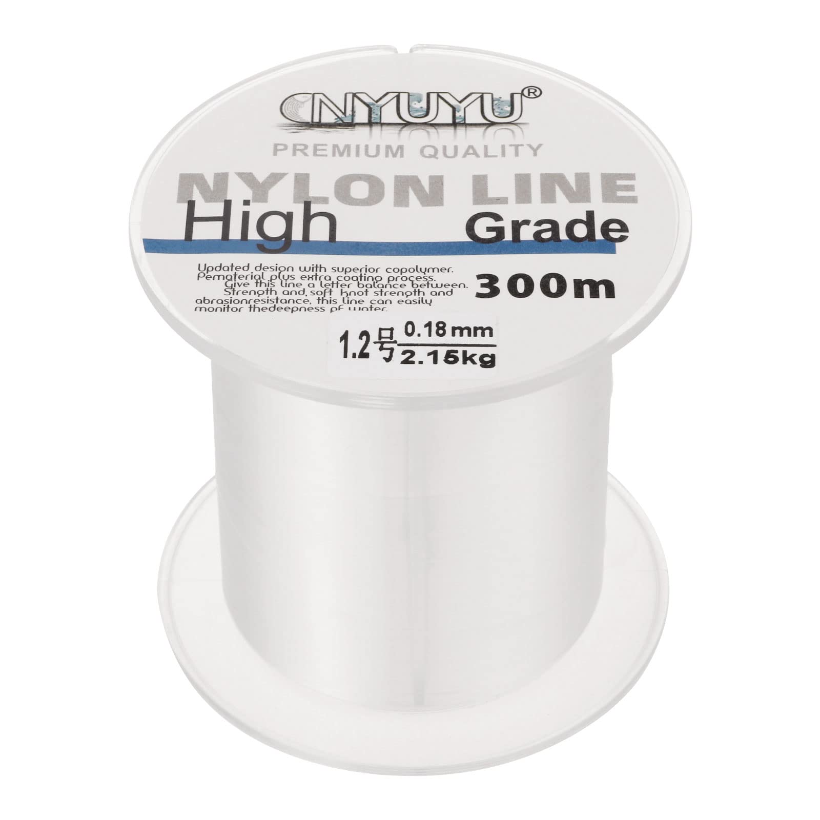 PATIKIL 984FT/328Yard 5lb Nylon Fishing Line, 1.2# Monofilament String Wire Fluorocarbon Coated for DIY Craft Hanging Decoration, Clear — image 1