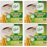 Ball Wide Mouth Canning Lids 4 Dozen or 48 Lids Total | Ideal for preserving homemade jams, jellies, pickles, fruits, vegetables, sauces, and more.