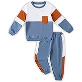 Hevemexy Toddler Boy Clothes Long Sleeve Hoodie Sweatsuits Tops and Pants 2Pcs Boys Fall Winter Outfits Set