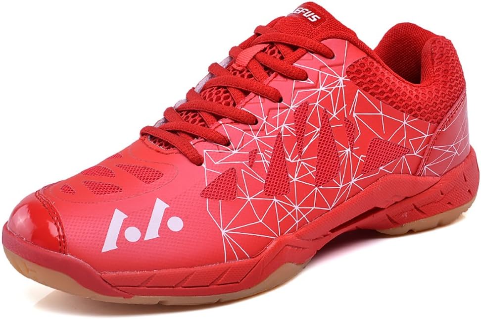 LEFUS Womens Tennis Shoes Professional Althletic Badminton Sneakers (US-10, Red)