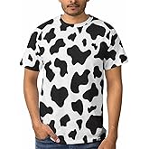 Dalicoter Mens Womens 3D Cow Print Funny Short Sleeve Tshirts Summer Casual T-Shirt Tops