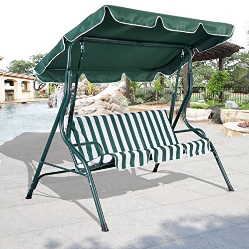 Goplus-Patio-Swing-Outdoor-Canopy-Awning-Yard-Furniture-Hammock-Steel-Green-3-Person