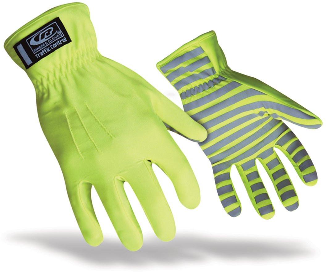 Ringers TrafficR307 Reflective Gloves for Traffic Control, High