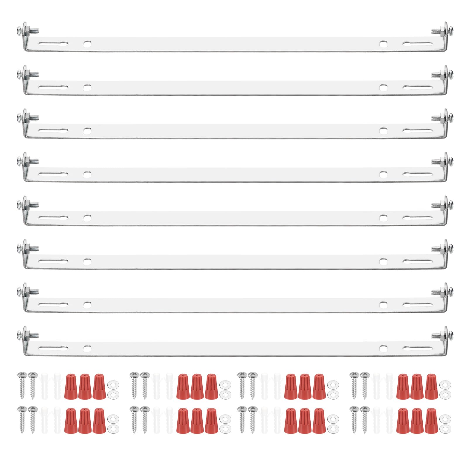 PATIKIL 195mm (7.68") Universal Light Fixture Mounting Bracket Kit, 8 Set Light Crossbar Ceiling Light Plate with Screw for Wall Light Ceiling Light Pendant Chandelier