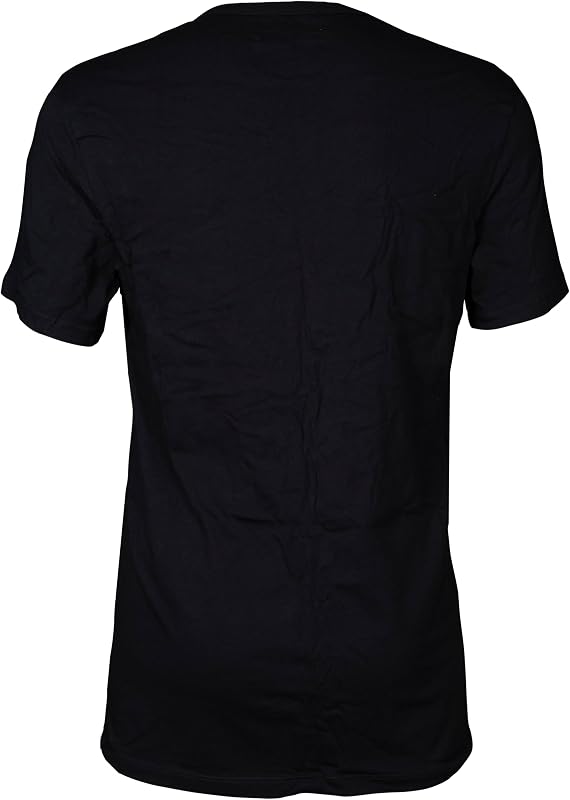 Herren 3er-Pack Baumwoll V-Ausschnitt T-Shirt, Schwarz, L