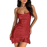 Nsbonu Womens Sequin Sexy Bodycon Dress Square Neck Flowy Glitter Sleeveless Homecoming Dresses Night Out Party Dress