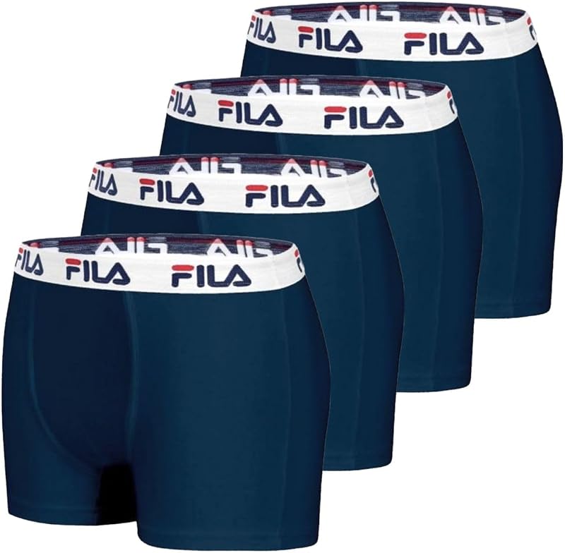 Boxer Homme Coton, Caleçon Homme, Respirant, Stretch (Lot de 4), Taille L - Navy