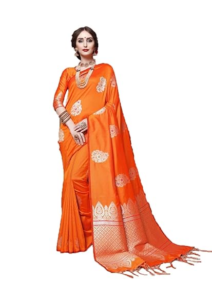 Blue Wish pure Banarasi Silk Silver Zari Work Saree With Matching Blouse Piece