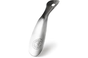 COBBLER'S CHOICE CO. FINEST QUALITY Cobbler's Choice Metal Shoe Horn - Premium Quality - Designed for Comfort & Built for Durability! (8", Pewter)