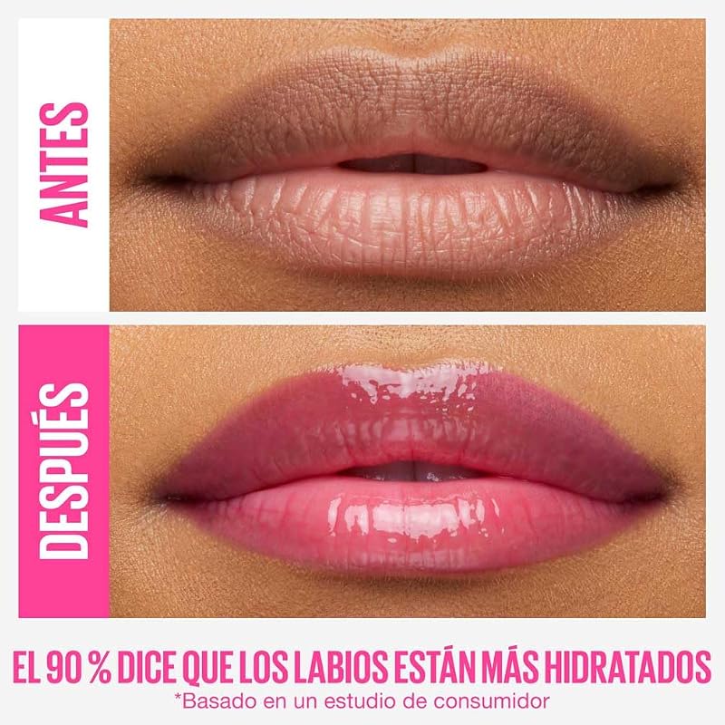 Maybelline New York, Lifter Gloss Lip Gloss, Hidratação Intensa e Lábios Rechonchudos Sem Retoques, Fórmula de Ácido Hialurônico, em Sombra 01 Pérola