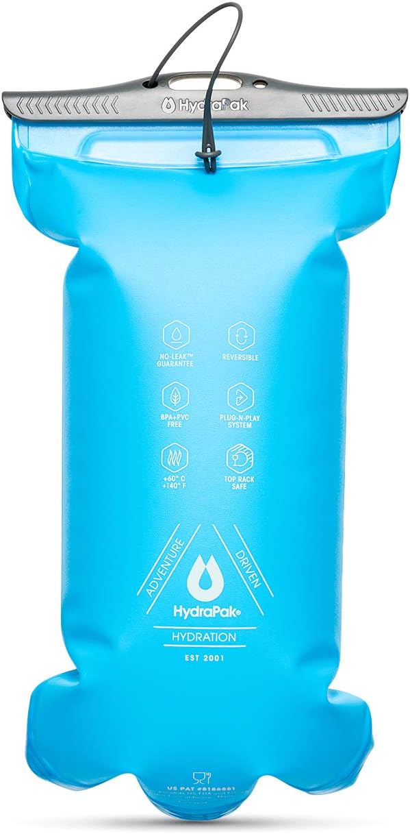 HydraPak Velocity Light-Weight Water Bladder/Reservoir for Running Hydration Vests, 1.5-Liter (50 oz.), Reversible for Easy Cleaning, Safe & Reliable : Sports & Outdoors