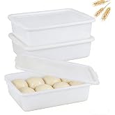 Minekkyes 3 Pack Pizza Dough Proofing Box, Pizza Storage Container, 13L | Food Storage Containers with Lids, Bread Proofing Box, Stackable Commercial Quality Trays with Covers
