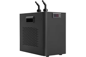 Blisiour Aquarium Chiller Fish Tank Water Chiller Machine 42 Gal 1/10 HP Water Cooler Hydroponic Cooling System with Quiet Refrigeration Compressor for Water Weeds Axolotl Jellyfish Coral Shrimp