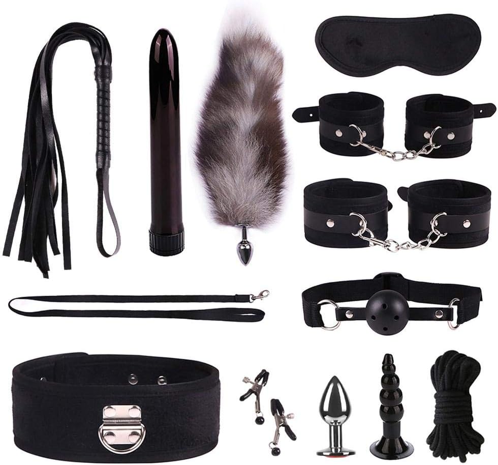 12PCS Special Bundled Binding Set PU Leather SM Kit Set New Plush Set Sexy Toy Suit for Couple Adult Sexy Suit Plush Set Alternative Bundled Binding Set