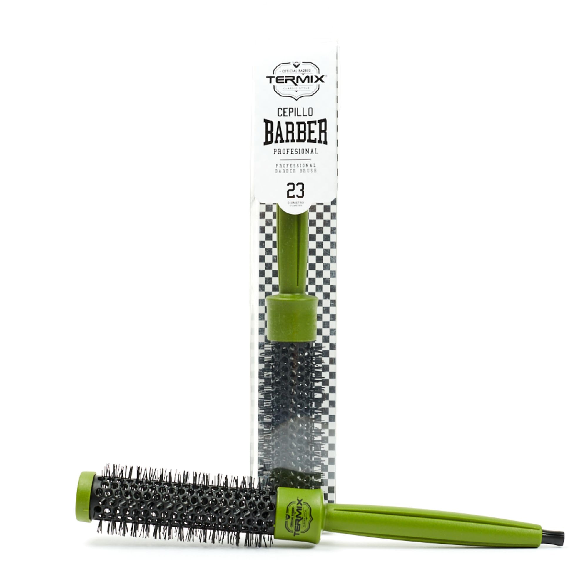 Termix Professional Round Hairdressing Brush Ø23 for Men's Hair, Volume and Definition, Ceramic and Ion Technology, Ergonomic and Sustainable Design for Hairdressers