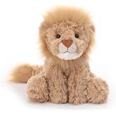 Apricot Lamb Louis Lion Stuffed Animals Soft Cute Plush Toys for Kids 8''
