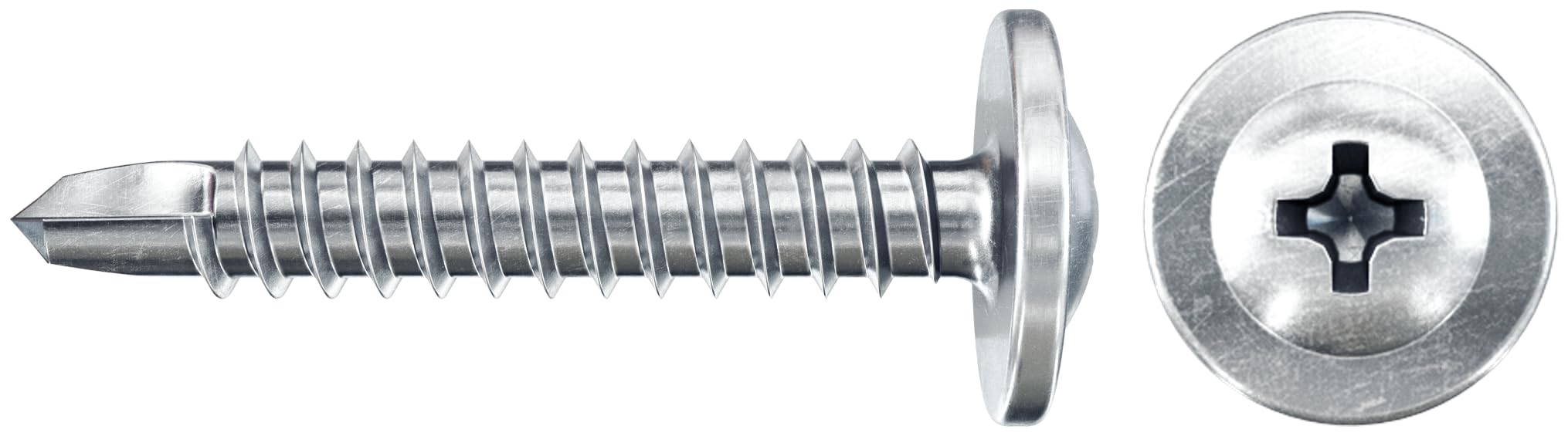 fischer Profile Connector Screw 4.2 x 13 with Drill Tip, Half Round Head, Full Thread and Phillips PH, Blue-Galvanised for Connecting Metal Profiles in Drywall, Pack of 1000