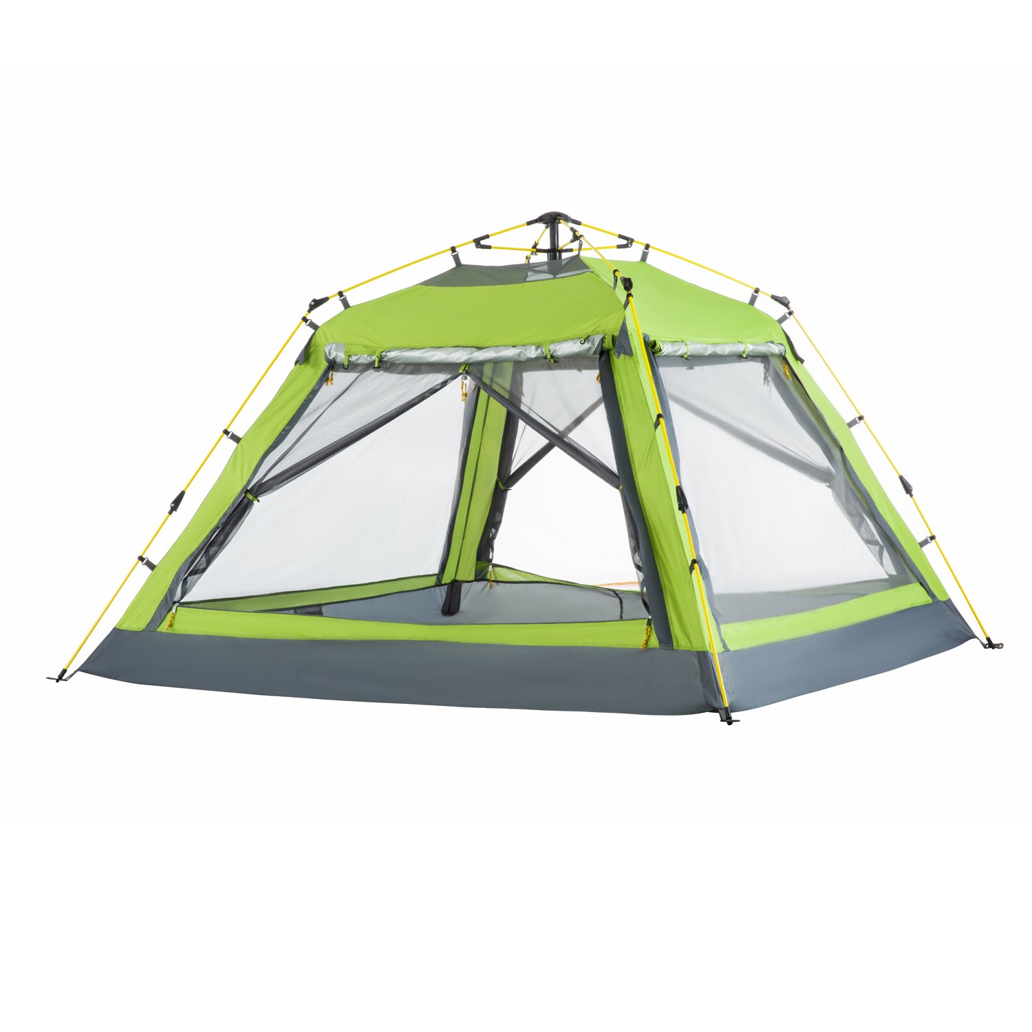 KingCamp Quick Up 3-4 Person Screen House Leisure Tent, Attached with Canopy for Beach Camping (Green)