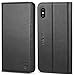iPhone X Case, iPhone 10 Case, SHIELDON Genuine Leather iPhone X Wallet Case Folio Magnetic Book Design with KickStand, Credit Card Slots and TPU Full Proteciton Case for iPhone X (5.8