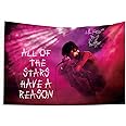 Gormcore Tapestry Lil Peep Bedroom Aesthetics Lil Peep Pink Tapestry Wall Hanging for Bedroom Pop Art Home Decor for Living Room Dorm Decor Curtain Balcony Partition 59.1x39.3 Inch Type 2