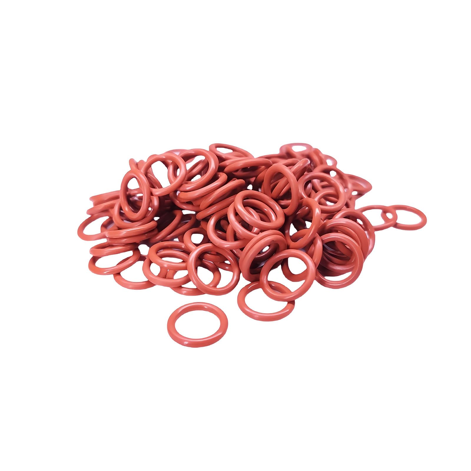 MACHSWON 30 Pcs Silicone O-Rings Gasket Rings Seal Grommets Gasket 18mm OD 15mm ID 1.5mm Width Silicone Washer Round Sealing Ring Red