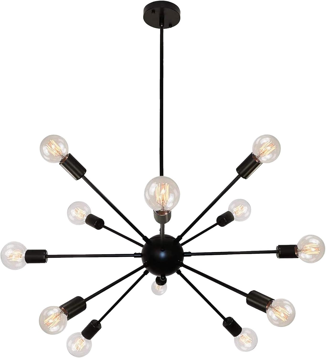 Modern Sputnik Kronleuchter,12-Flammig Pendelleuchte, Industrial
