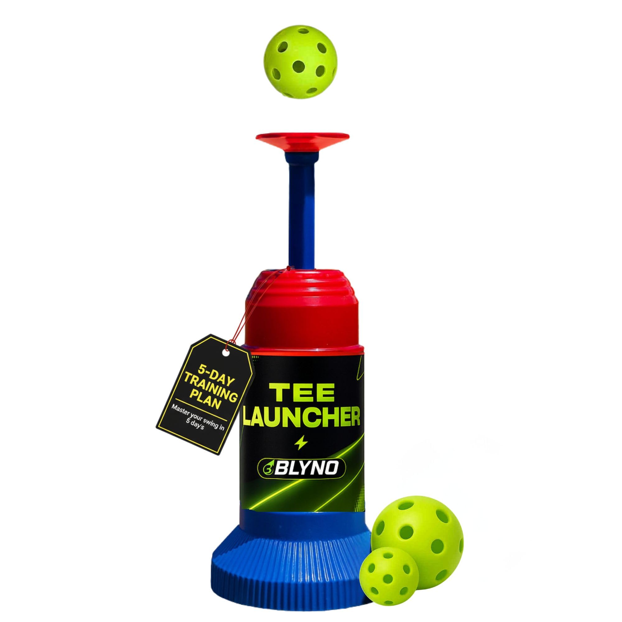 Photo 1 of *Pop balls missing* Blyno Pro Baseball Hitting Trainer Tee Launcher - New 2-in 1 High Pop Tee Baseball Popper & Swing Trainer Improves Bat Speed & Hand-Eye Coordination for Kids (2 Pop Balls)