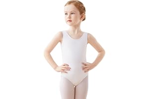 Daydance Lined Spandex Vest Girls Leotards for Ballet, Dance, Gymnastics, Swim