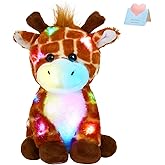 Glow Guards 12''Light up Giraffe Stuffed Animals,Soft Giraffe Plush Toy with LED Night Lights,Wildlife Stuffed Animal Glow in Dark,Birthday Christmas Hoilday Gift for Toddler Kids