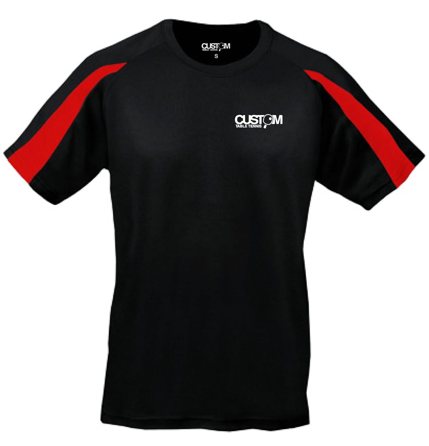 Pro Match Shirt CUSTOM TABLE TENNIS BLACK/RED Amazon.co.uk Sports