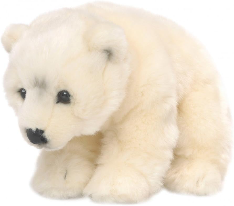 NatureMan Peluche Ponderato Orso Polare – 28 Cm, Morbido Con Perlina Pesata, Regalo Per Bambini E Adulti