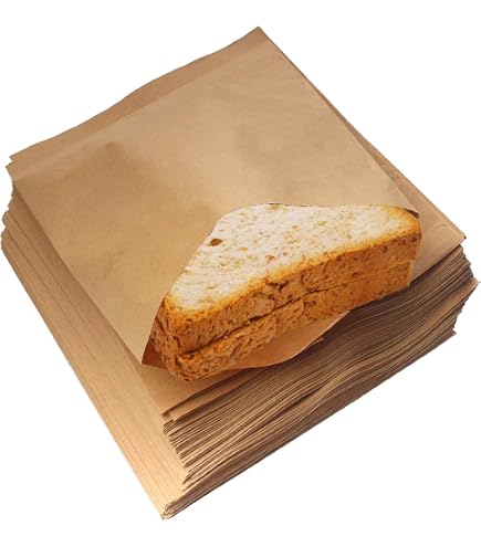 Kraft Paper Cookie Bags – 3.9x5.7 Inch, Flat Wax Lined, 100 Pack For Snacks & Treats - View #10