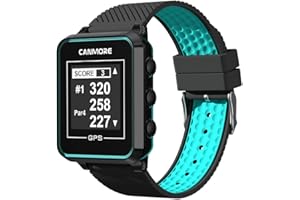 CANMORE TW353 Golf GPS Watch for Men and Women, High Contrast LCD Display, Free Update Over 41,000 Preloaded Courses Worldwide, Lightweight Essential Golf Accessory for Golfers, Turquoise/Black