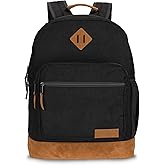 Wrangler Yellowstone Sturdy Backpack for Travel Classic Logo Water Resistant Casual Daypack for Travel with Padded Laptop Notebook Sleeve (Black Corduroy) | Sturdy, for Travel, Water Resistant, Casual, Daypack, for Travel
