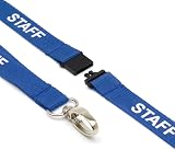 CKB LTD Staff Lanyards Blue Breakaway Safety Neck Strap 10 Pack Metal Clip view 3
