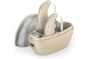 Soundure Hearing Aids, Hearing Aids for Seniors, Rechargeable Hearing Aid with Smart Noise Reduction, Standby 80h ,5-Level Button Volume Control, OTC Hearing Aids for Severe Hearing Loss, Hearing Amplifier