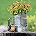 Artificial Flowers Plants Cemetery Outdoor Fake Shrubs Red Greenery Faux Eucalyptus Plastic Bushes Filler Home Indoor Outside Garden Decor 4 PCS