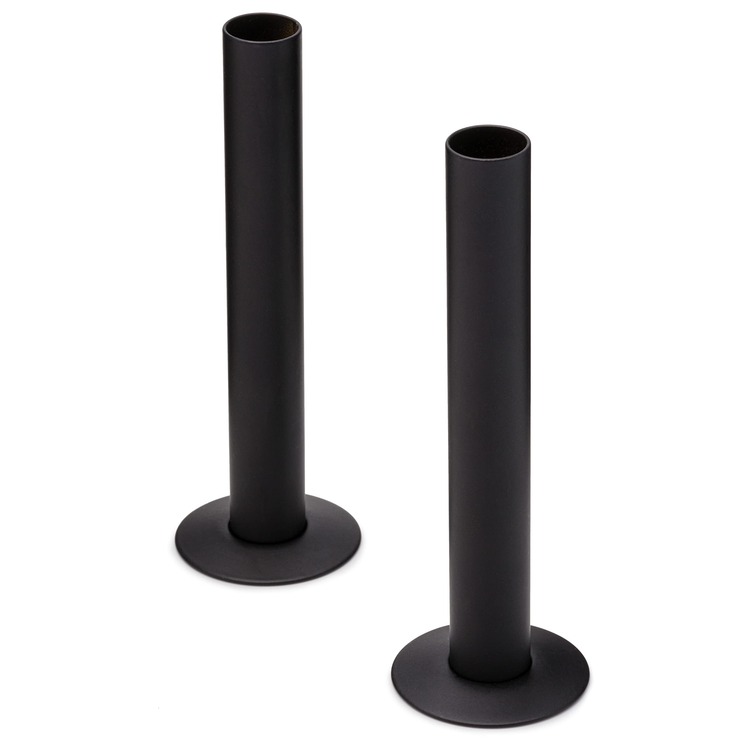Sandy Beach Black Radiator Pipe Covers Sleeves & Collars (130mm x 18mm)