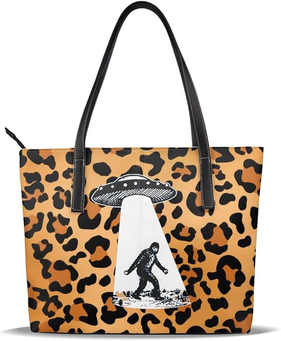 Bigfoot UFO Shoulder Bags For Women, Portable Storage Handbags, Stadium
