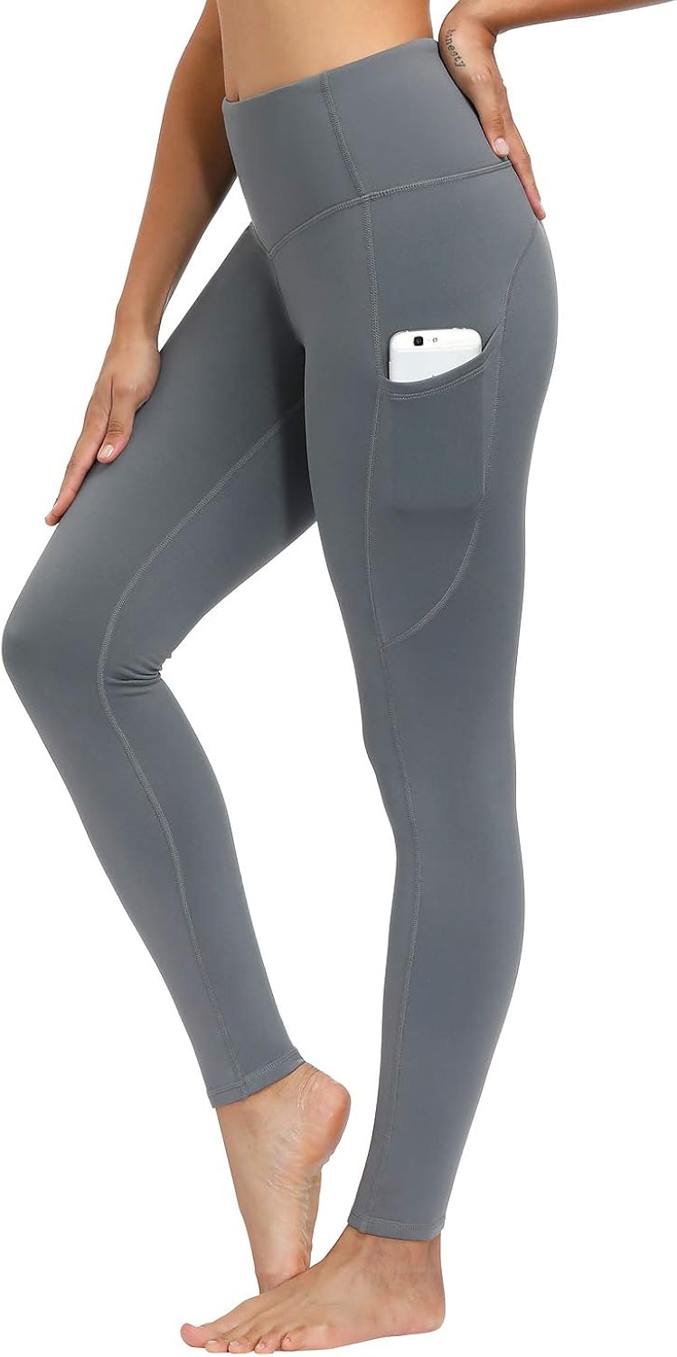 Libin Women's Fleece Lined Leggings Winter High Waisted Yoga Pant Inner Pocketed Thermal Running Tigths: Clothing