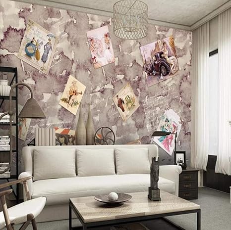 Amazon Mzznz カスタム3d手描きイラストアメリカの背景壁紙壁画 280x0cm 壁紙