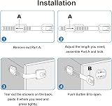 Norjews 8 Pack Cabinet Locks Baby Proofing Adjustable Straps Black view 7