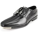Expressions 4925 Men's Formal Oxford Dress Shoes Striped Satin Tuxedo by RC  Roberto Chillini